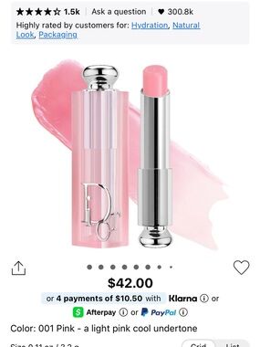 Dior Lip Glow Hydrating Balm in Light Pink